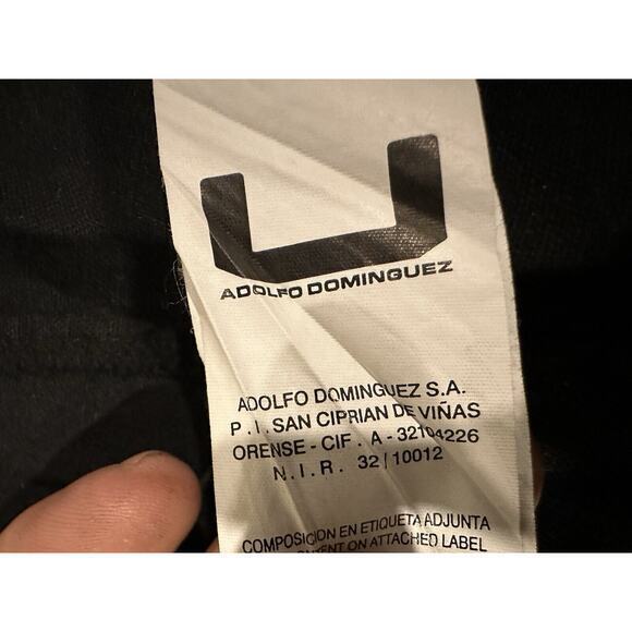 Adolfo Dominguez Jacket Women's S 38 Black Linen Blend Zip Silver Hardware Spain - Picture 9 of 11